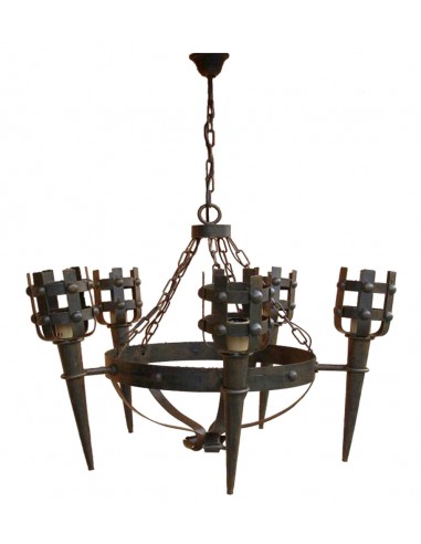 Wrought Iron Ceiling Lamp 5 Lights