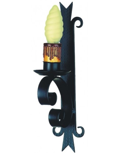 Rustic Wrought Iron Wall Light 38 Cm