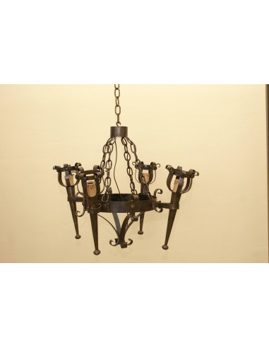 Cast Iron Ceiling Lamp With 4 Lights