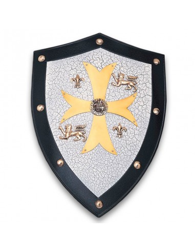 Escudo De Metal Templário de Zetan Medieval Espadas em nossa Loja Medieval Zetan na categoria Escudos medievais