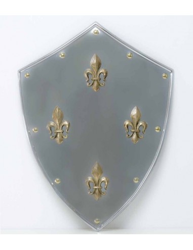 Rustic Fleur Lys Shield 59 Cm. by Zetan Medieval Espadas Toledanas in our Medieval Zetan Store in the Medieval shields category