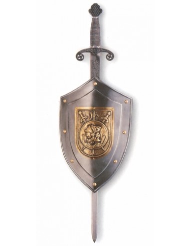 Escudo Guerrero Y Espada Rústico 37 Cm. de Zetan Medieval Espadas Toledanas en nuestra Tienda Medieval Zetan en la categoría de 