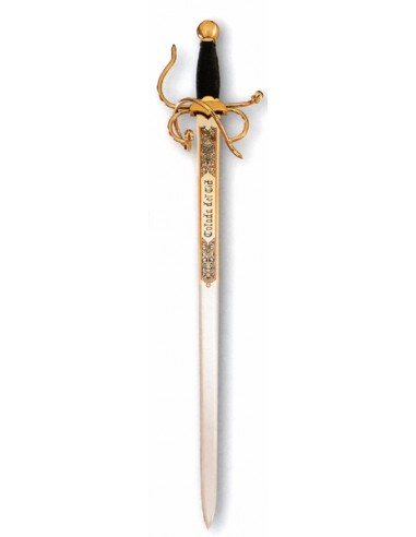 Épée Colada Cid Doré 76 Cm pour les mariages, cadeaux et cérémonies fabriqués à Tolède par Zetan Medieval Espadas Toledanas