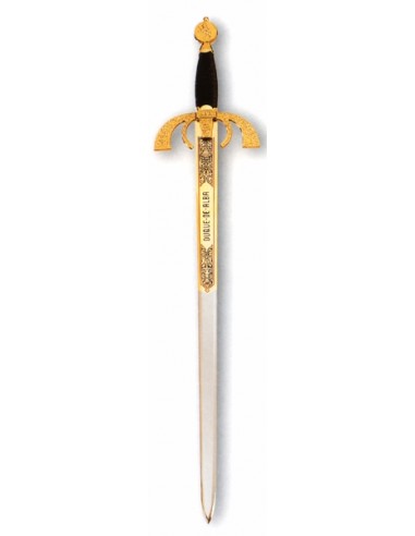 Épée Duc D´Albe Doré 103 Cm pour les mariages, cadeaux et cérémonies fabriqués à Tolède par Zetan Medieval Espadas Toledanas