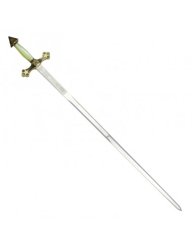 Mason Sword Brass-Nacre 90 Cm for Weddings and Ceremonies made in Toledo by Zetan Medieval Espadas Toledanas