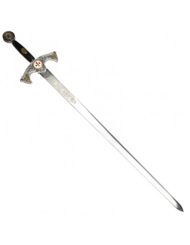 Épée Templier Argent 120 Cm pour les mariages, cadeaux et cérémonies fabriqués à Tolède par Zetan Medieval Espadas Toledanas