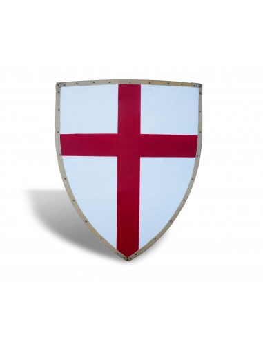 Escudo Templário Funcional Com Borda Em Couro de Zetan Medieval Espadas Toledanas em nossa Loja Medieval Zetan na categoria Escu