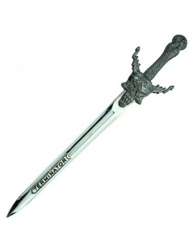 Kleines Terminatorschwert 16 Cm Silber  von Zetan Medieval Piparter- und Mini -Schwerter online kaufen