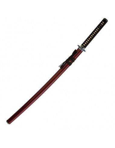 Bainha Katana Vermelha E Trançado Preto 100 Cm -Loja Zetan Medieval - Katanas Decorativas comprar on-line