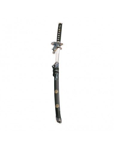 Wakizashi Drago Con Fodero Nero 66 Cm - Negozio medievale Zetan- Wakizashi decorativo per acquistare on-line