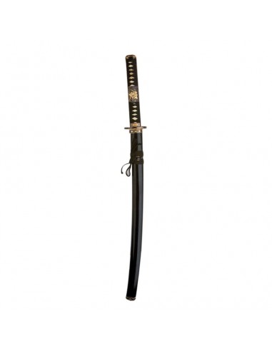 Wakizashi Fourreau Noir Métal 66 Cm - Magasin médiéval Zetan- Wakizashi décoratif acheter en ligne