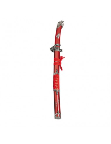 Wakizashi Serpent Fourreau Rouge 66 Cm - Magasin médiéval Zetan- Wakizashi décoratif acheter en ligne