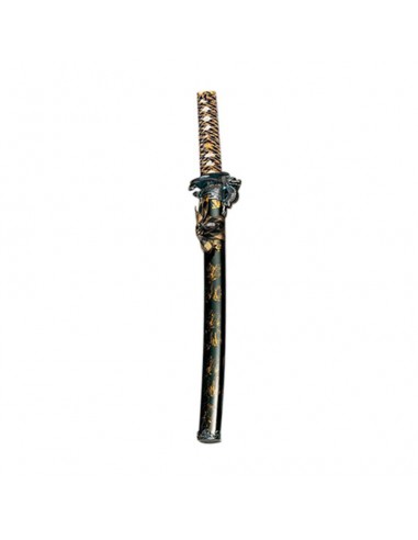 Wakizashi Drago Fodero Nero/Oro 66 Cm - Negozio medievale Zetan- Wakizashi decorativo per acquistare on-line