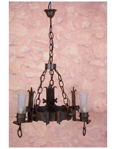 Wrought iron 3 lights ceiling lamp