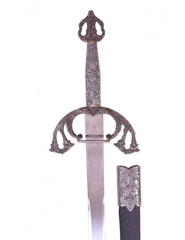 Espada Tizona Cid Punho Cinzelado Com Bainha 105 Cm. por Zetan Medieval Espadas Históricas compre online