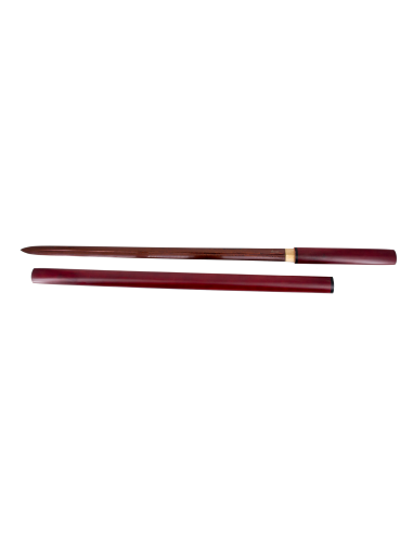 Shirasaya Funcional Forjada damasco rojo doble filo - Tienda Zetan Medieval-  Katanas Funcionales comprar online