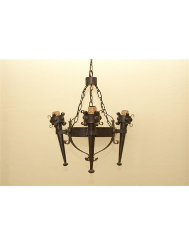 Wrought iron 4-lights ceiling lamp