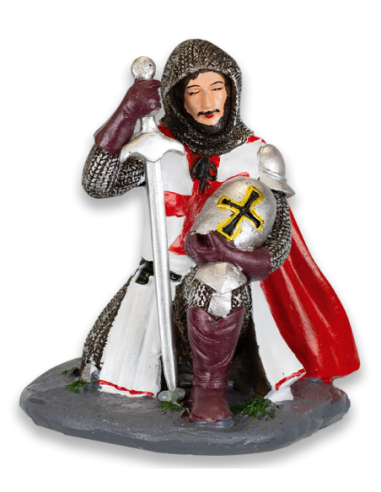 Figura Cavaleiro Templário capacete da loja online Zetan Medieval em Miniaturas