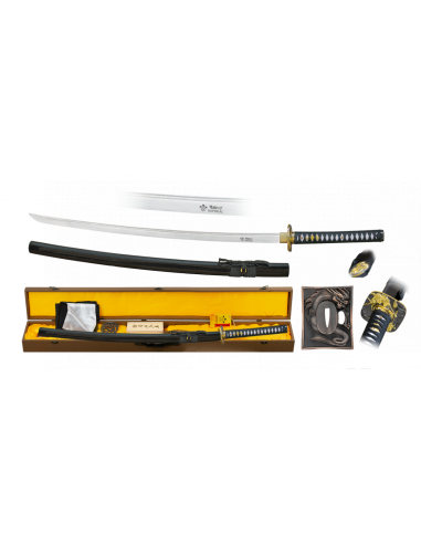 Katana  Damasco con caja, kit limpieza, funda y tsubas - Tienda Zetan Medieval-  Katanas Decorativas comprar online