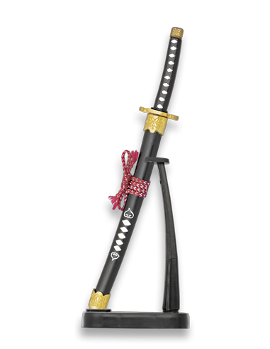 Katana mini negra con soporte - Tienda Zetan Medieval-  Abrecartas y Mini espadas comprar online