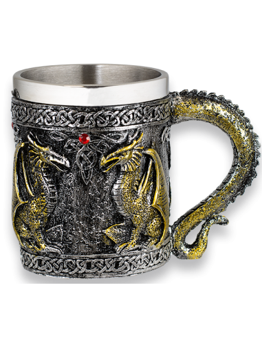 Caneca Dragões da loja online Zetan Medieval em Cálice e xícaras