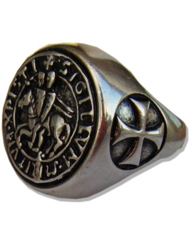 Anello Sigillo dei Cavalieri Templari di Zetan Medievale Negozio online in Anelli