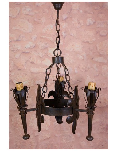 Wrought iron 3 lights ceiling lamp