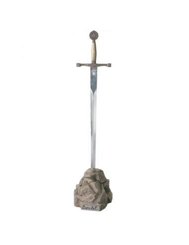 Rock Exhibitor With Excalibur Sword by Zetan Medieval Online store in Letter openers and Mini swords