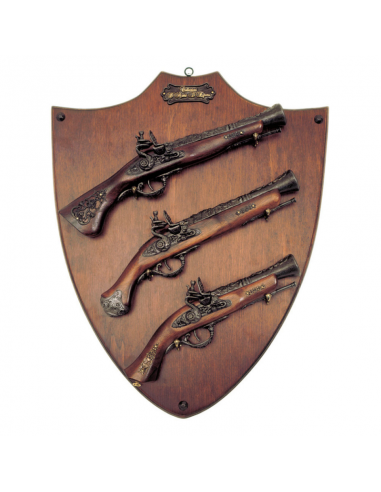 Painel Com 3 Armas -Loja Zetan Medieval - Armas - Rifles