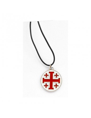 Red Enameled Holy Sepulcher Pendant by Zetan Medieval Online store in Pendants