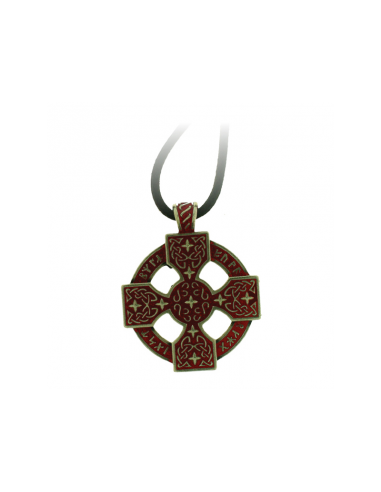 Celtic Cross Pendant Red Background by Zetan Medieval Online store in Pendants