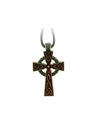 Pendentif Croix Celtique Pierre Rouge par Zetan Medieval Boutique en ligne dans  Pendentifs