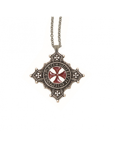 Pendentif Croix Templière Émaillée par Zetan Medieval Boutique en ligne dans  Pendentifs