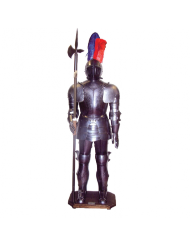 Aluminum Armor With Halberd - Zetan Medieval Store- Decoration armor