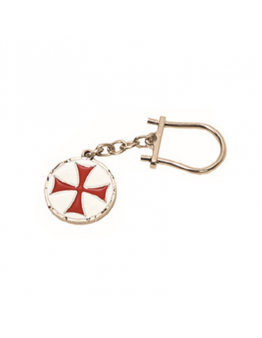 Enamelled Templar Cross Keychain by Zetan Medieval Online store in Keychains