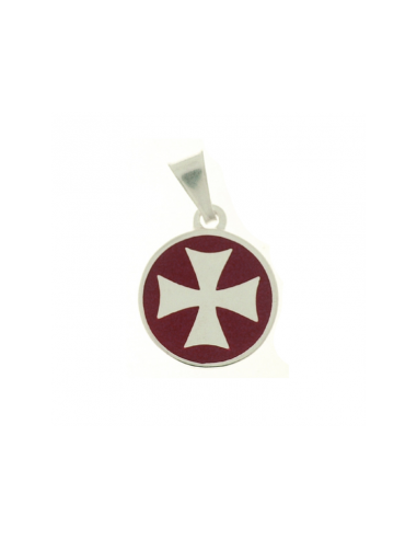 Maltese Cross Enameled Silver Pendant by Zetan Medieval Online store in Pendants