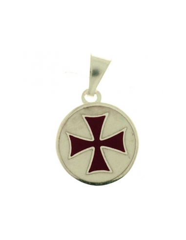 Pendentif Croix Templière En Argent Émaillé par Zetan Medieval Boutique en ligne dans  Pendentifs