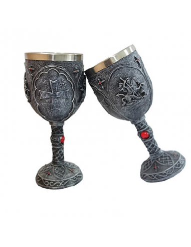 Caliz Cruz Templaria 18 Cm. de Zetan Medieval Tienda online en Cáliz y Tazas