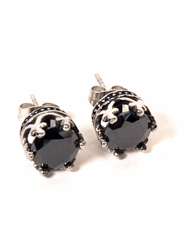 Black Stone Gothic Earrings by Zetan Medieval Online store in Earrings