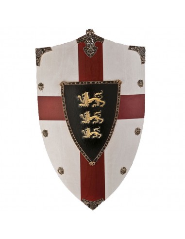 Escudo De Madeira Ricardo Coração De Leão de Zetan Medieval Espadas em nossa Loja Medieval Zetan na categoria Escudos medievais