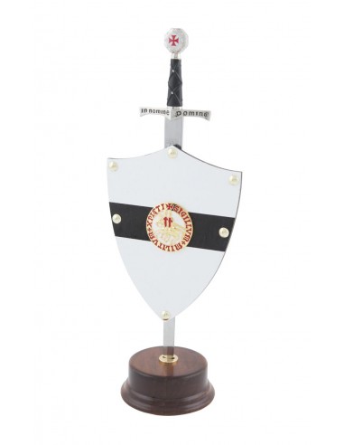 Templar Mini Shield With Sword von Zetan Medieval Online-Shop in Zahlen und Miniaturen