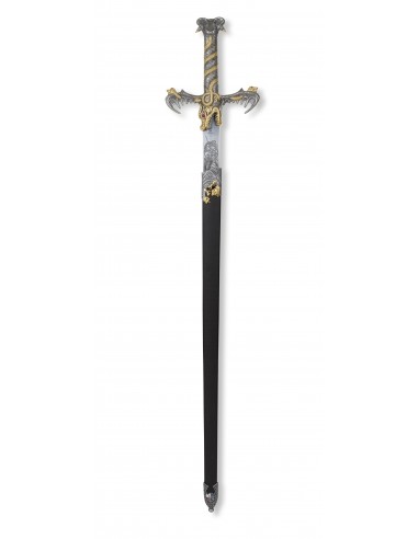 Achetez une Epée Barbare 108 Cm Argent-Or Sans Fourreau de Zetan Medieval Espadas et fabriquée à Tolède