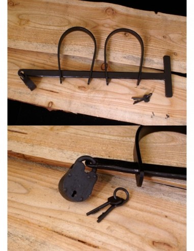 Medieval Handcuffs From Steel With Small Padlock by Zetan Medieval Online store in Locks and shackles