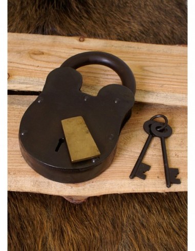 Rustic Padlock From Steel, Extra-Large by Zetan Medieval Online store in Locks and shackles