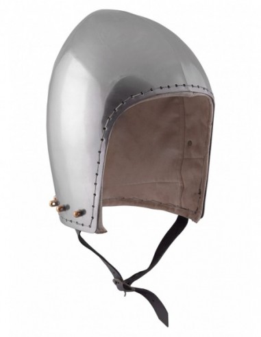 Casco Bacinete Medieval De Acero