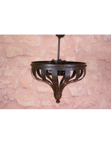 Wrought iron 2 lights ceiling lamp