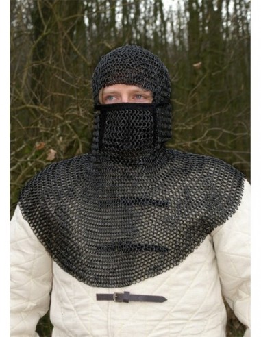 Protetor Bucal Executioner Blackened Chainmail -Loja Zetan Medieval - Cota de malha