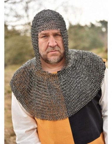 Almofar Cora Of Riveted Mesh 8 Mm - Zetan Medieval Store- Chainmail