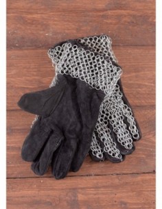 Leather Gloves with Chainmail - Lord of Battles