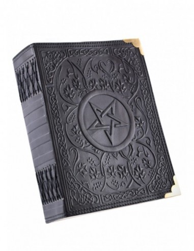 Leather Diary With Pentagram by Zetan Medieval Online store in Diaries-Notebooks